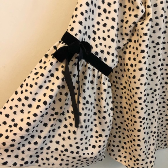 Halogen bell sleeve velvet tie top beige black 1X - Picture 3 of 5